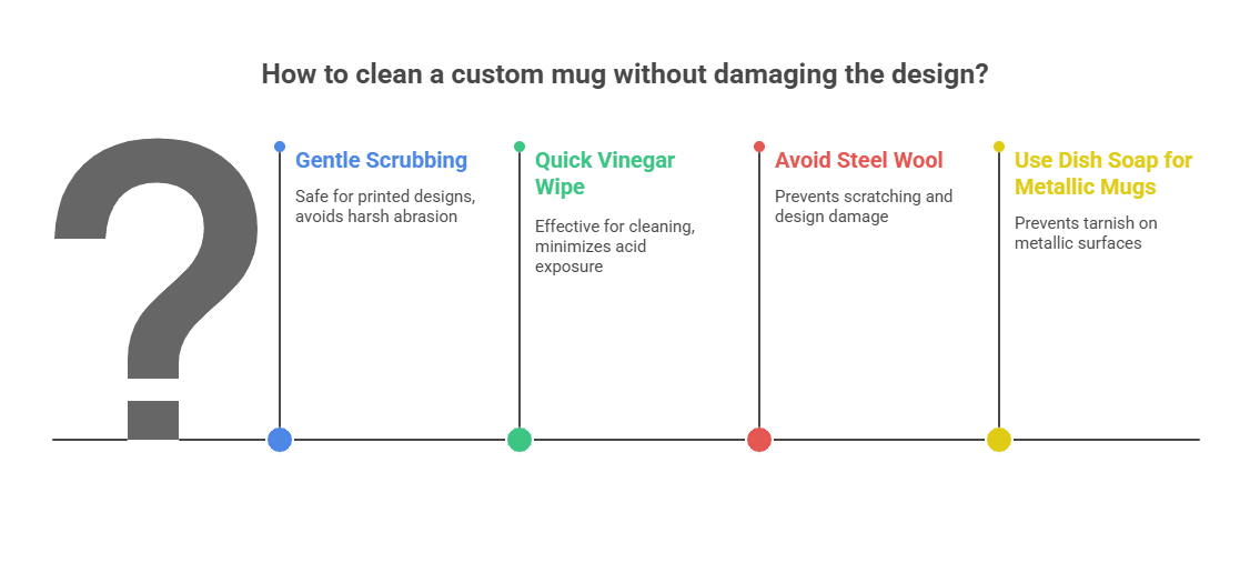 How to clean a custom mug without damaging the design